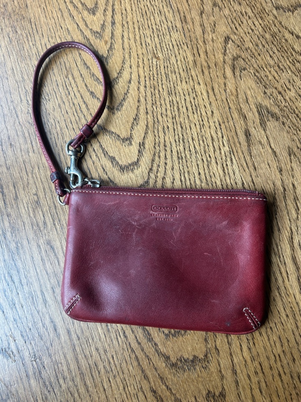 Coach Leather Wristlet with Strap
